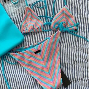 Sherbert stripe TRIANGL bikini